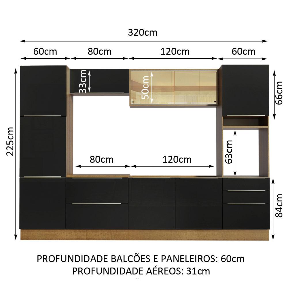 Foto 3 | Cocina Integral Completa Modular Madesa Lux 320cm Mn 01