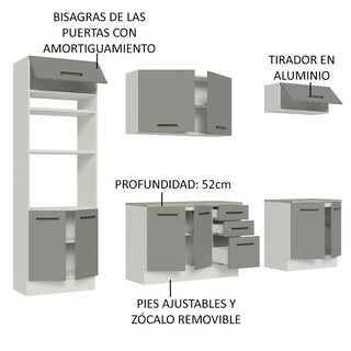 Foto 4 | Cocina Integral Completa Modular Madesa Agata 270cm Bg 03