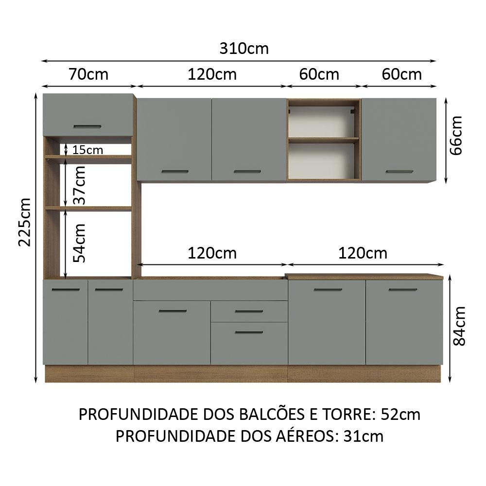 Foto 3 | Cocina Integral Completa Modular Madesa Agata 310cm Mg 02