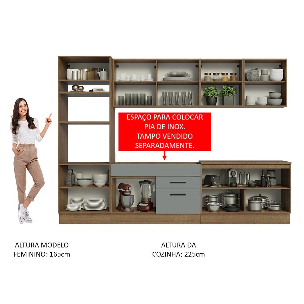Foto 6 pulgar | Cocina Integral Completa Modular Madesa Agata 310cm Mg 02