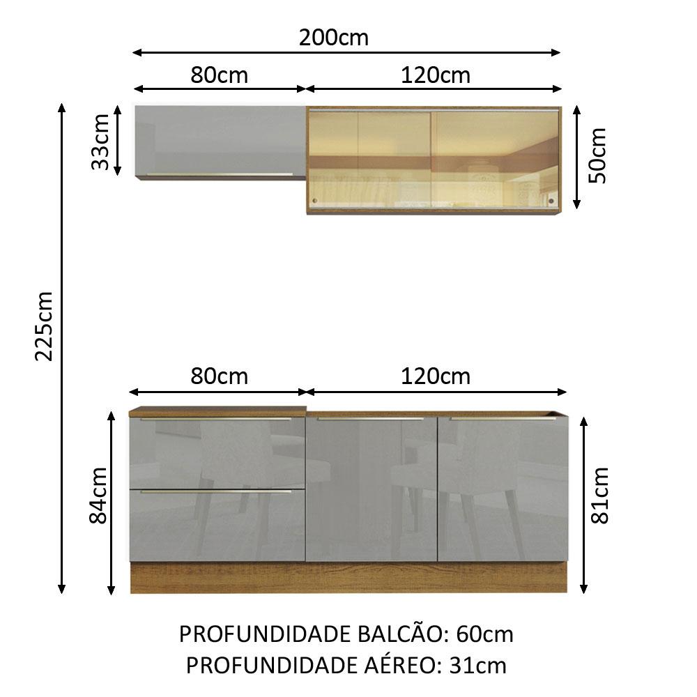 Foto 4 pulgar | Cocina Integral Completa Modular Madesa Lux 200cm Mg 01