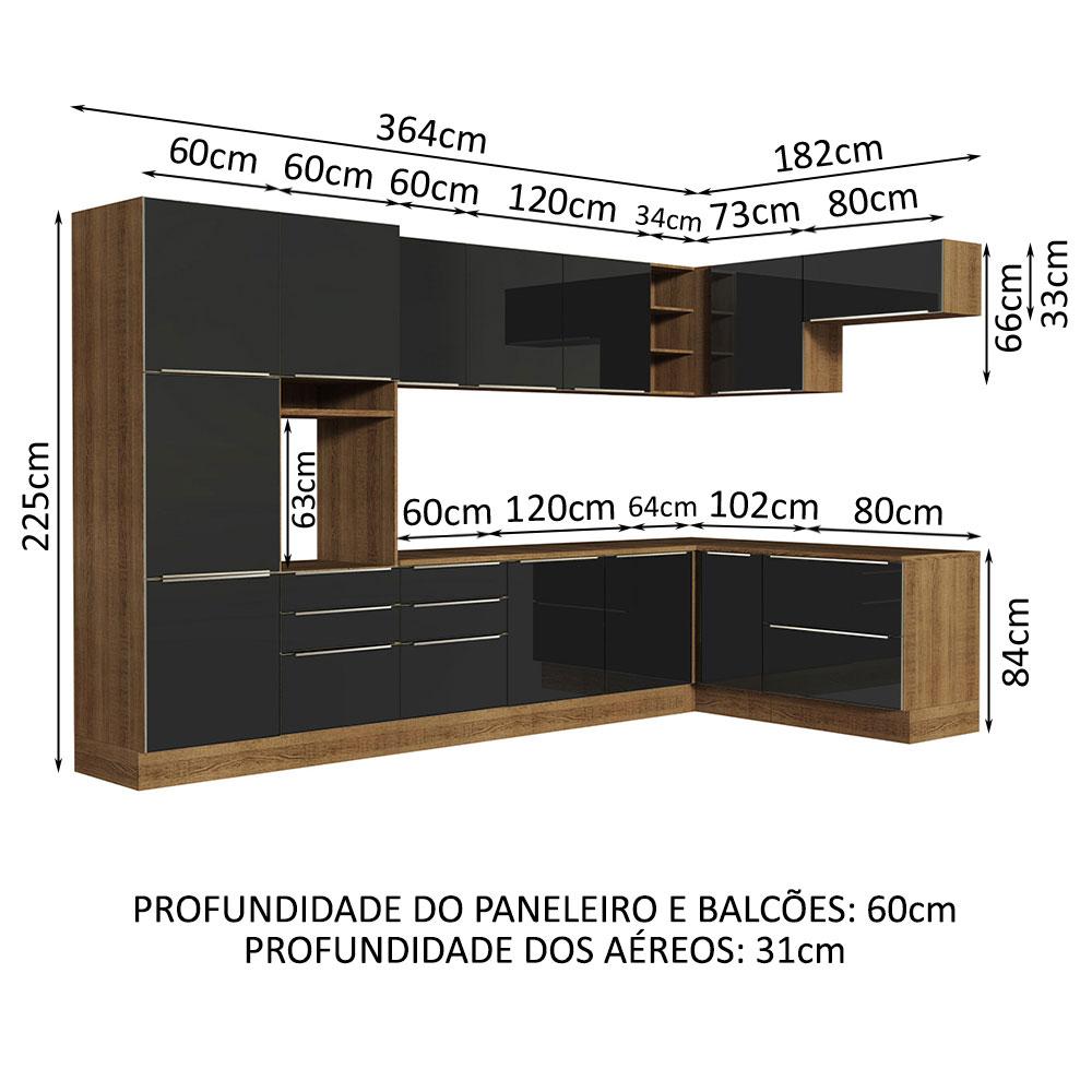 Foto 4 pulgar | Cocina Integral Completa Modular Madesa Lux 546cm Mn 05