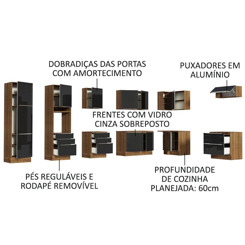 Foto 5 pulgar | Cocina Integral Completa Modular Madesa Lux 546cm Mn 05