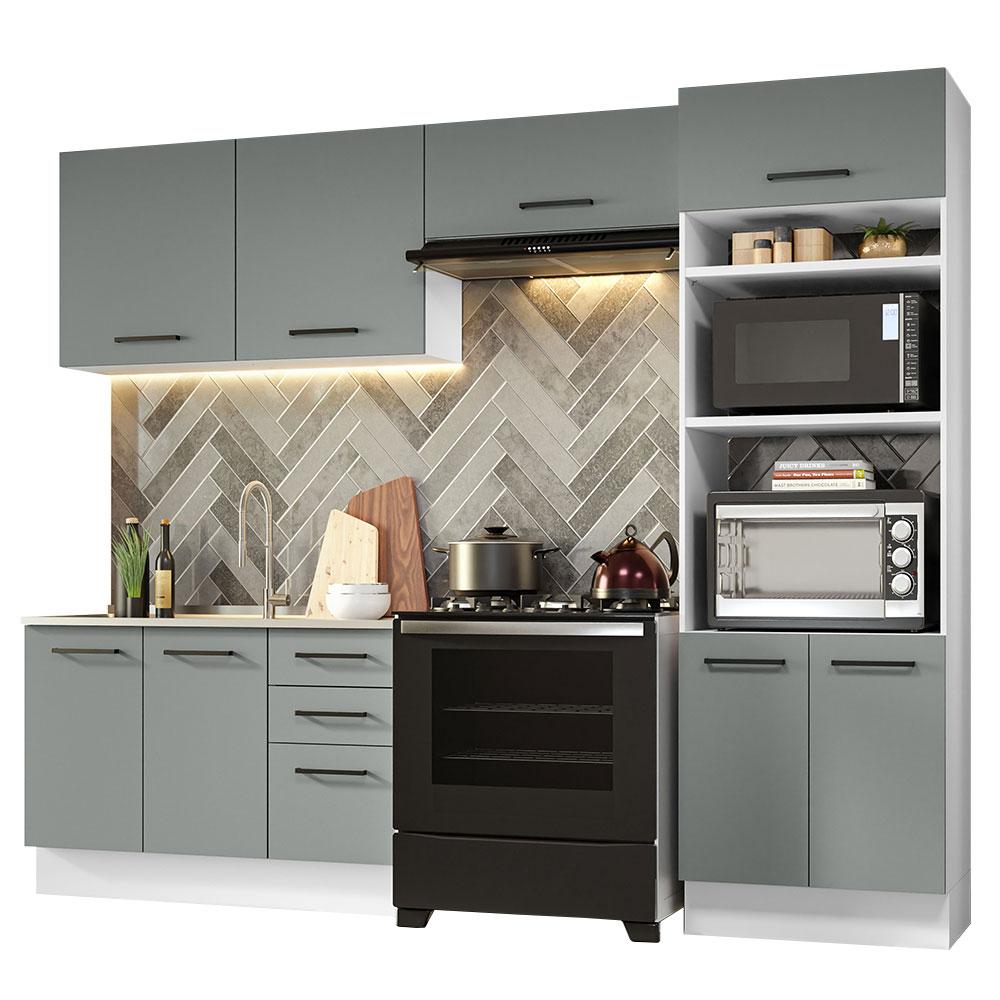 Foto 3 pulgar | Cocina Integral Completa Modular Madesa Agata 270cm Bg 08