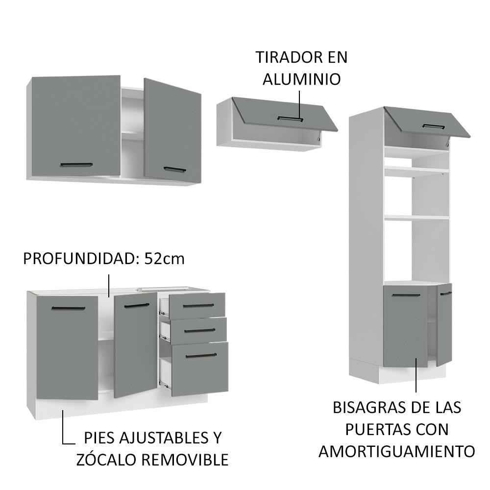 Foto 5 pulgar | Cocina Integral Completa Modular Madesa Agata 270cm Bg 08