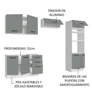 Foto 4 | Cocina Integral Completa Modular Madesa Agata 270cm Bg 08