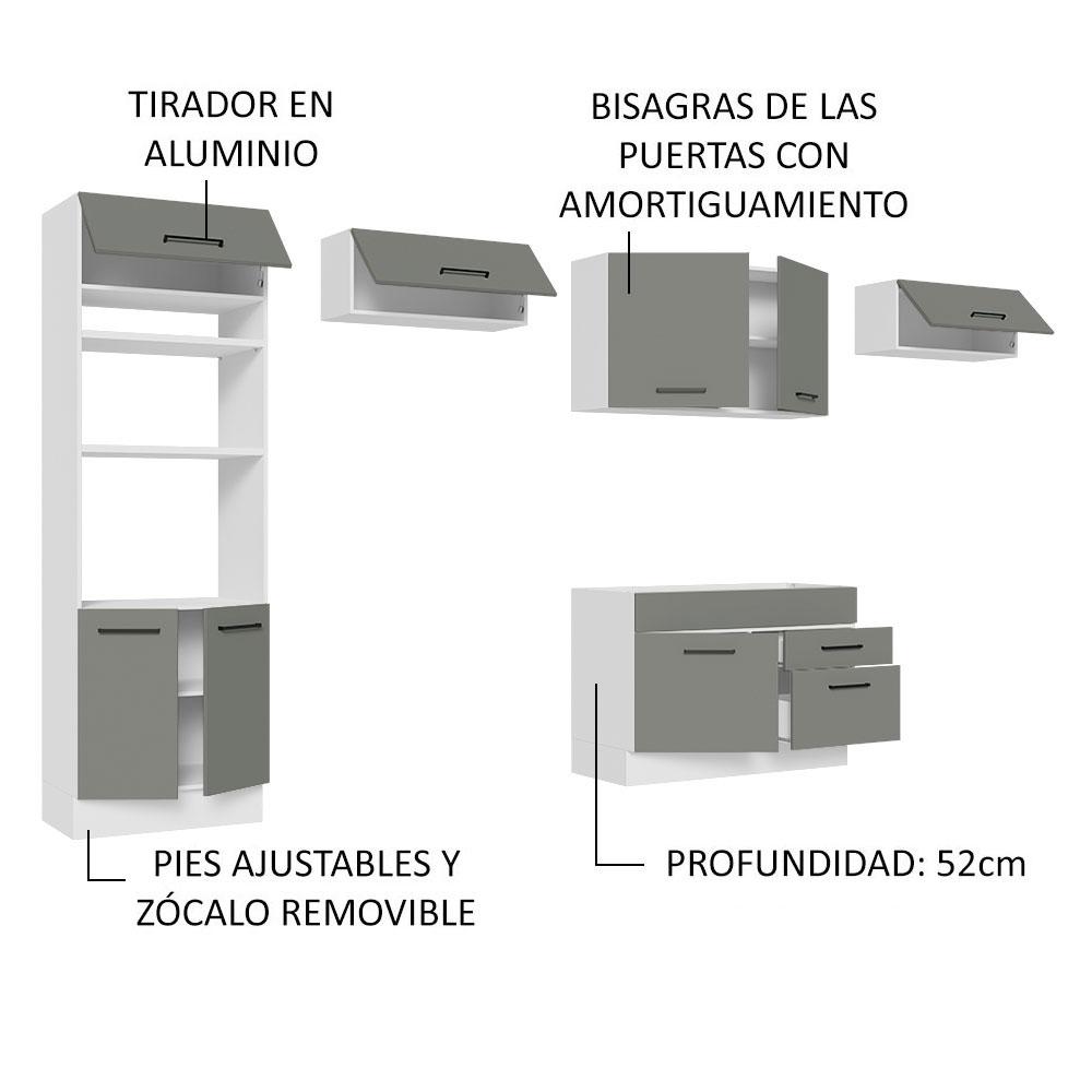 Foto 5 pulgar | Cocina Integral Completa Modular Madesa Agata 350cm Bg 01