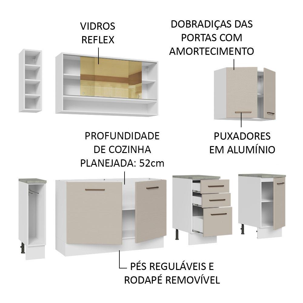 Foto 4 pulgar | Cocina Integral Completa Modular Madesa Agata 220cm Bc 01