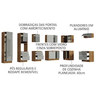Foto 4 | Cocina Integral Completa Modular Madesa Lux 546cm Mg 05