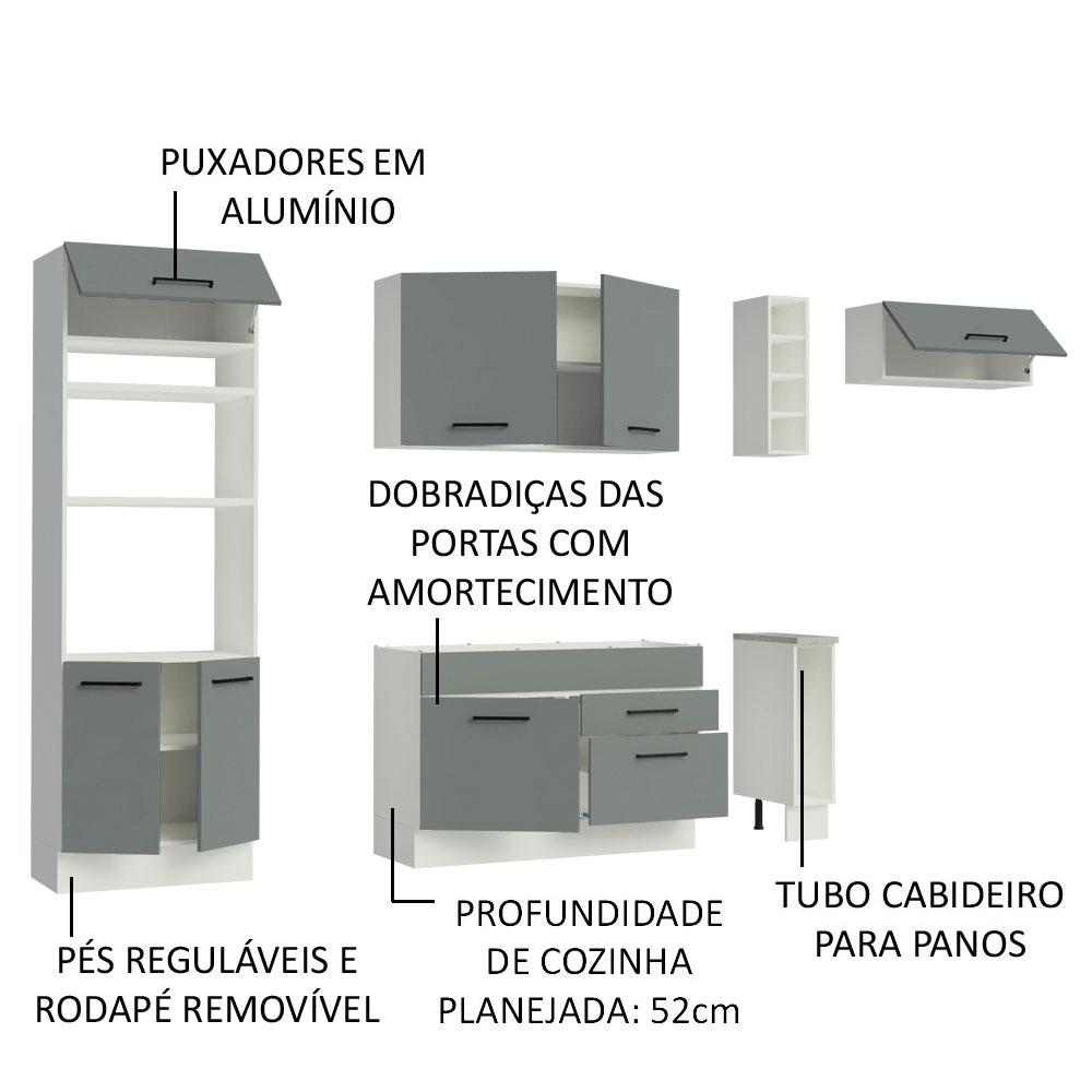 Foto 5 pulgar | Cocina Integral Completa Modular Madesa Agata 290cm Bg 04