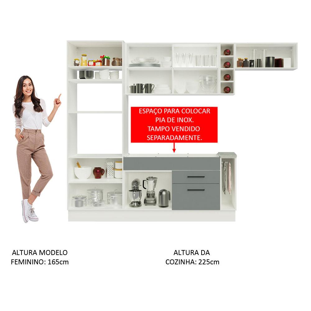 Foto 6 pulgar | Cocina Integral Completa Modular Madesa Agata 290cm Bg 04