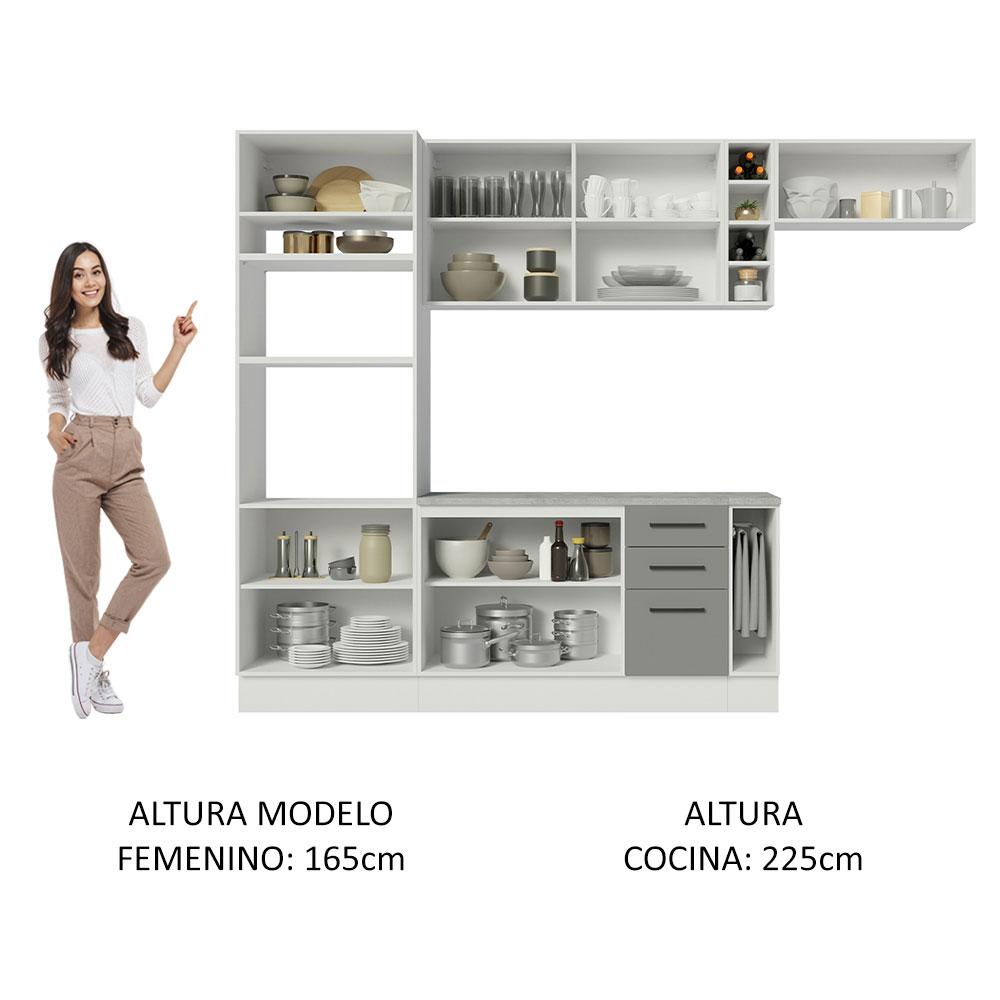 Foto 6 pulgar | Cocina Integral Completa Modular Madesa Agata 290cm Bg 07