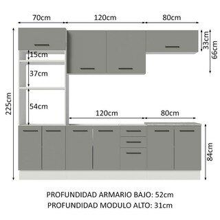 Foto 3 | Cocina Integral Completa Modular Madesa Agata 270cm Bg 04