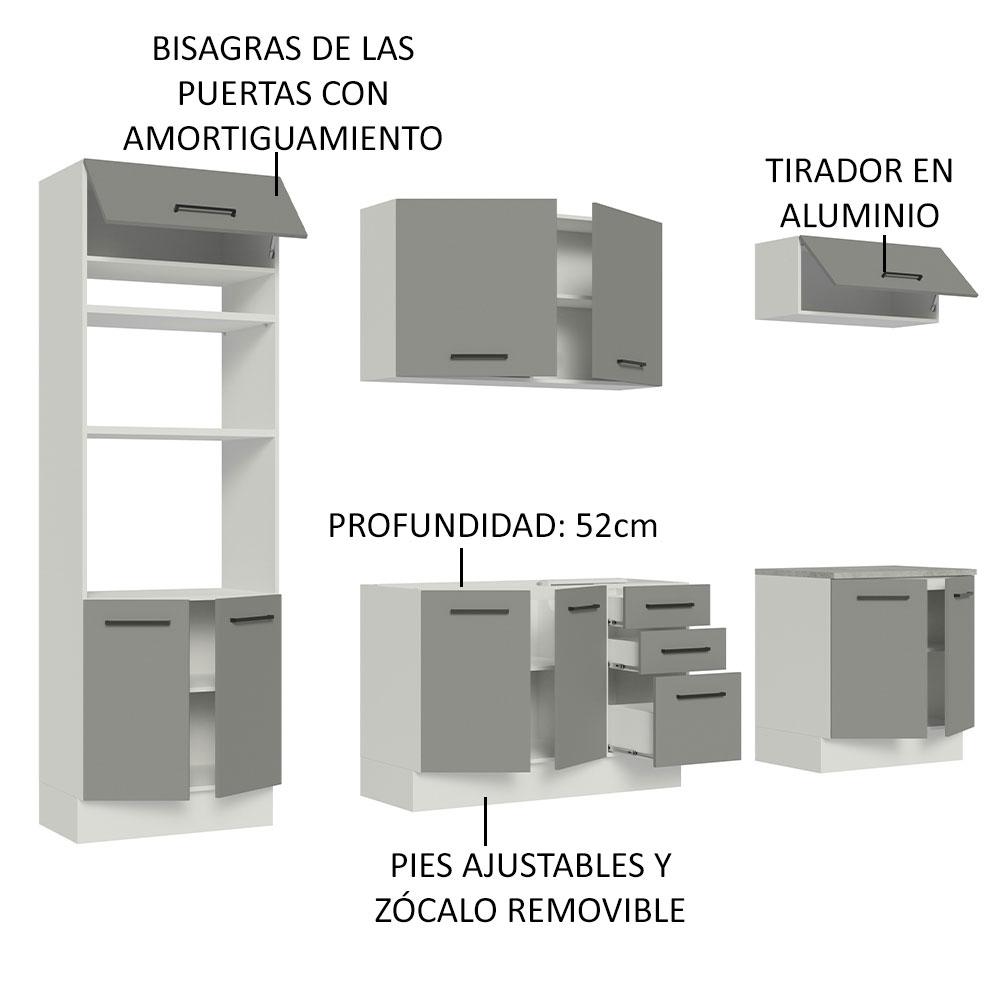 Foto 5 pulgar | Cocina Integral Completa Modular Madesa Agata 270cm Bg 04