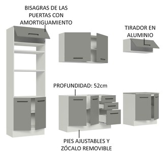 Foto 4 | Cocina Integral Completa Modular Madesa Agata 270cm Bg 04