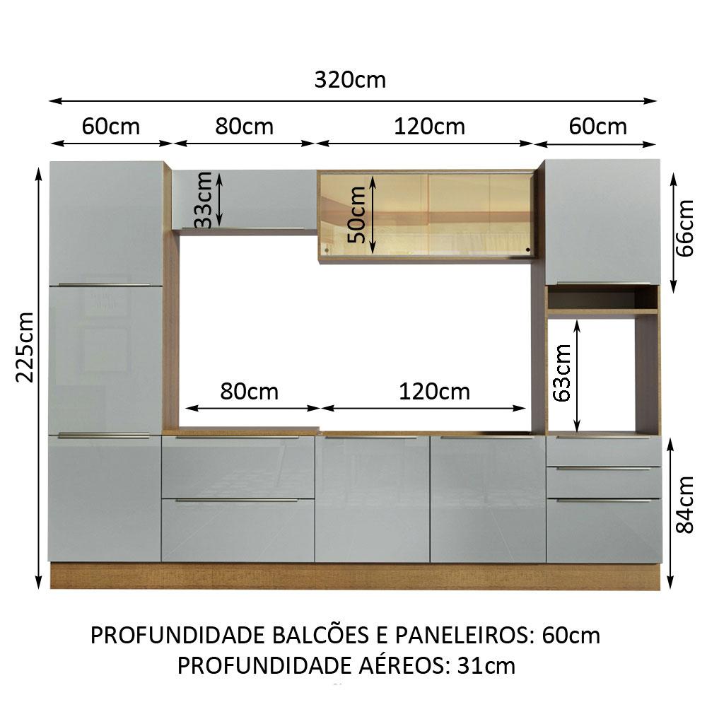 Foto 3 | Cocina Integral Completa Modular Madesa Lux 320cm Mg 01