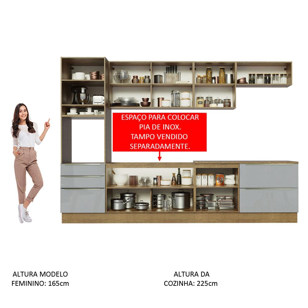 Foto 6 pulgar | Cocina Integral Completa Modular Madesa Lux 320cm Mg 04