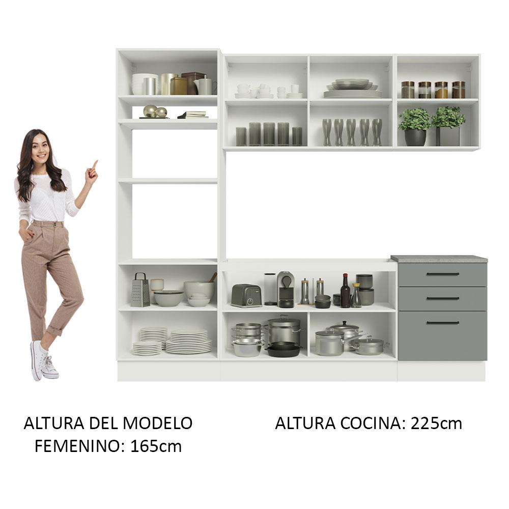 Foto 6 pulgar | Cocina Integral Completa Modular Madesa Agata 250cm Bg 01
