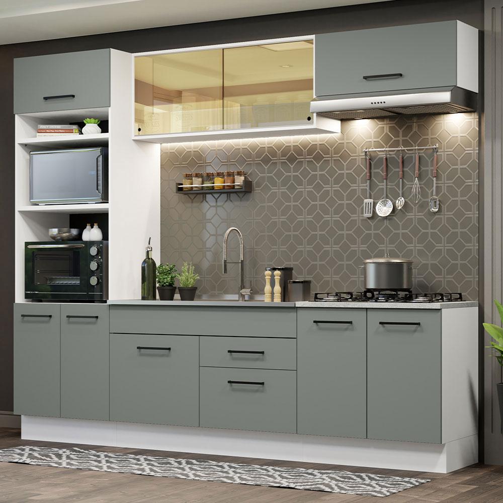 Foto 3 pulgar | Cocina Integral Completa Modular Madesa Agata 270cm Bg