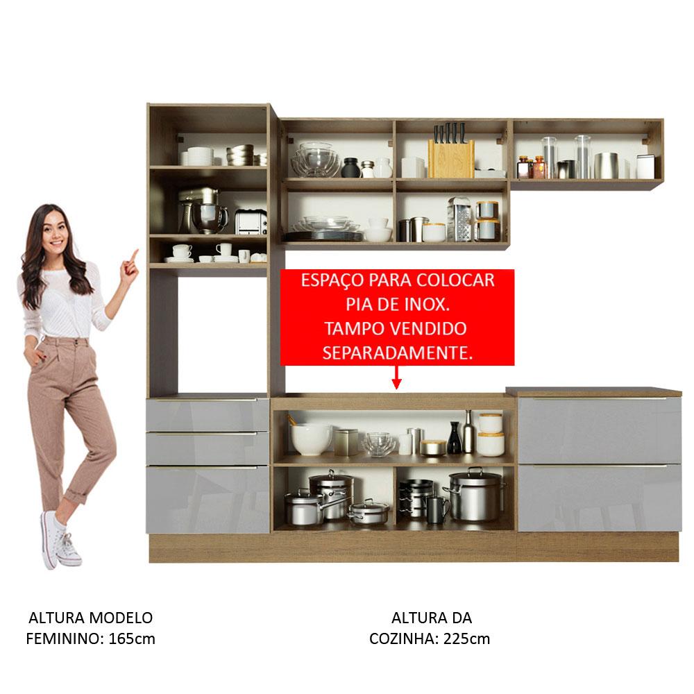 Foto 6 pulgar | Cocina Integral Completa Modular Madesa Lux 260cm Mg 01