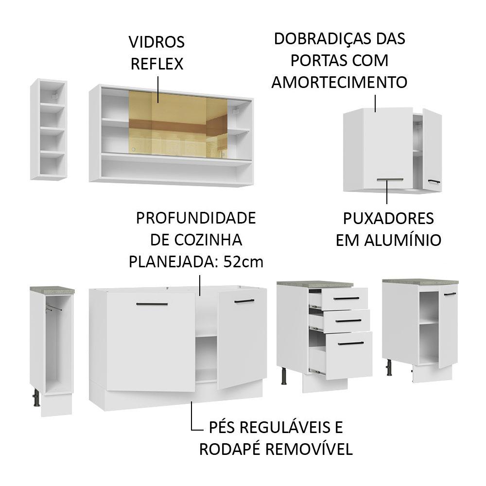 Foto 5 pulgar | Cocina Integral Completa Modular Madesa Agata 220cm Bb 01