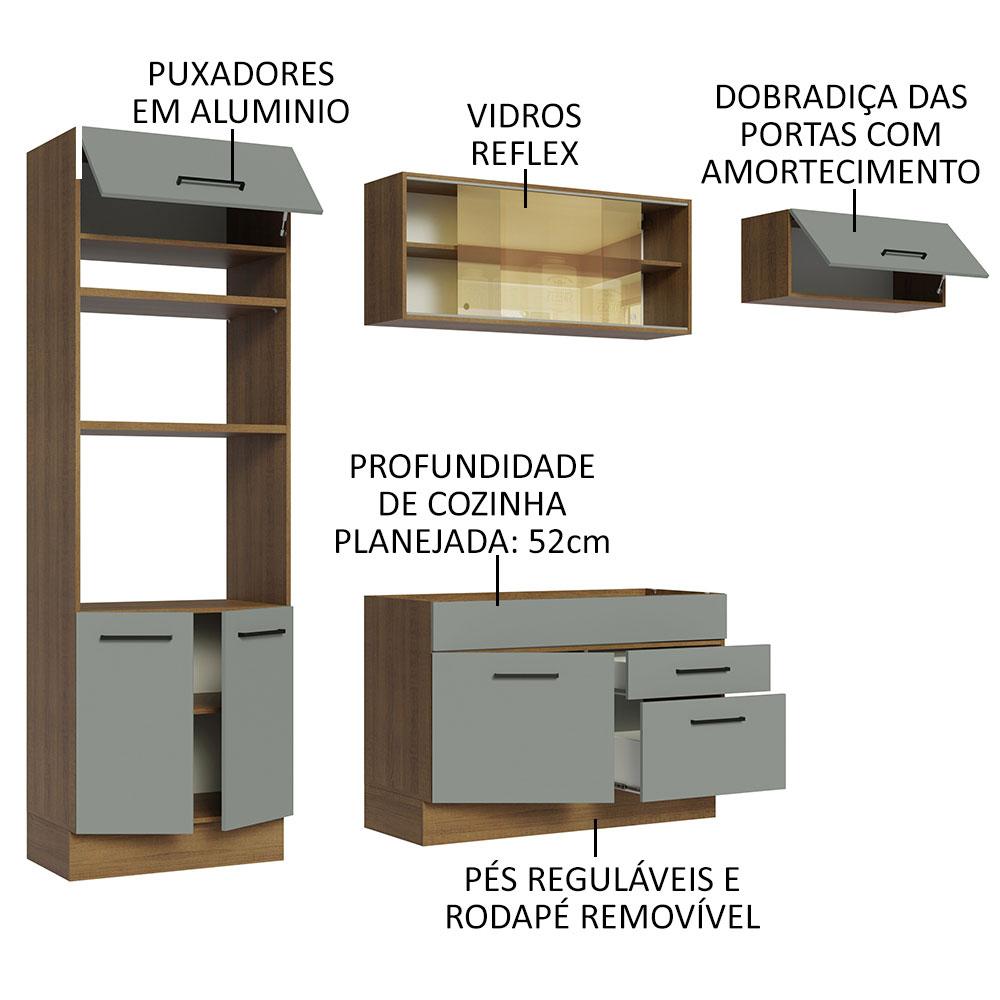 Foto 5 pulgar | Cocina Integral Completa Modular Madesa Agata 270cm Mg 04
