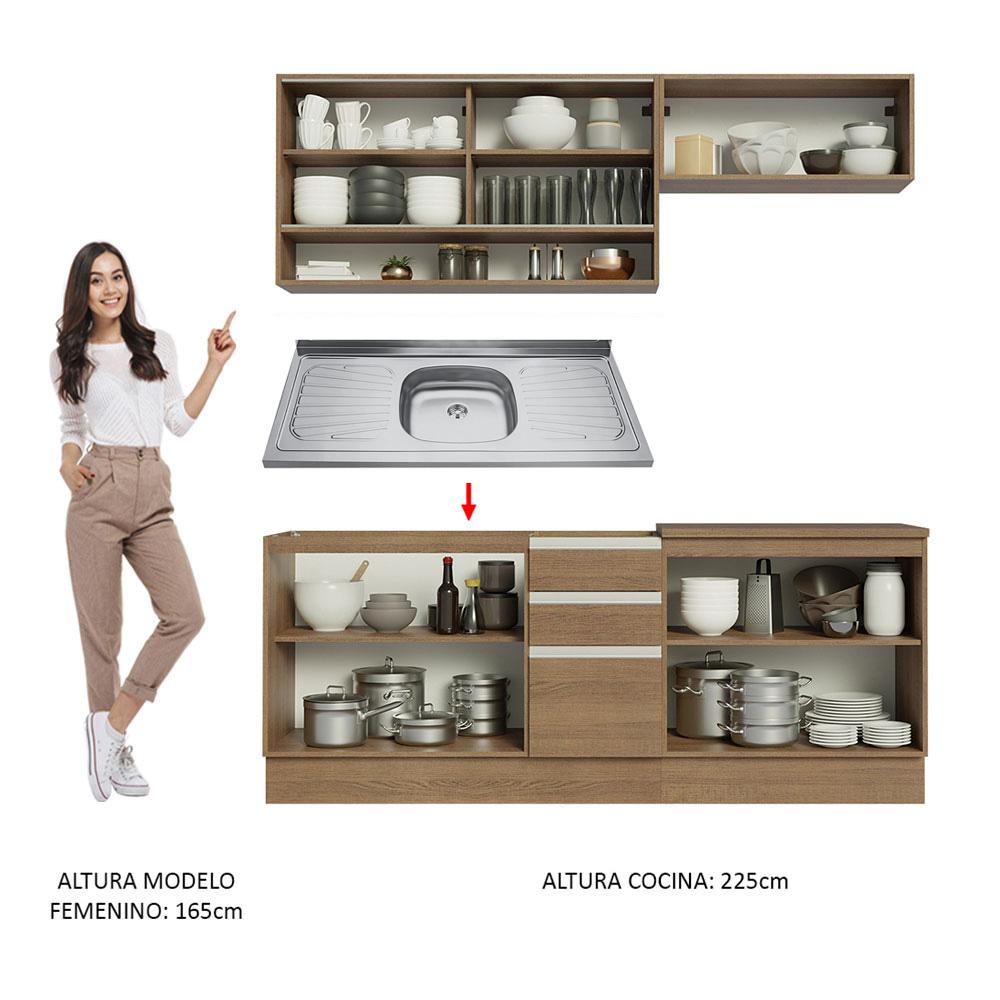 Foto 7 pulgar | Cocina Integral Completa Madesa Glamy 200cm Con Tarja Mm