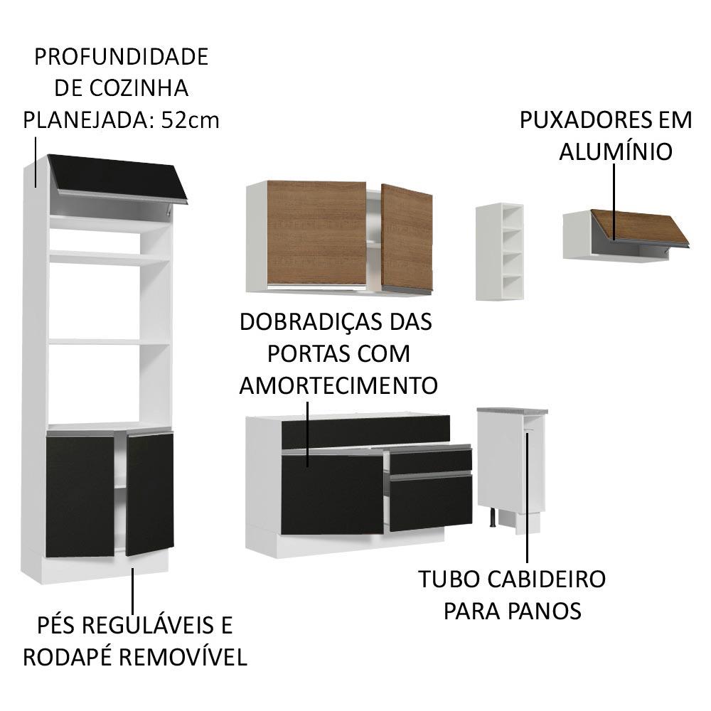 Foto 4 pulgar | Cocina Integral Completa Modular Madesa Glamy 290cm Bn 03
