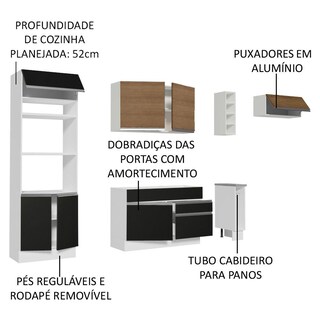 Foto 3 | Cocina Integral Completa Modular Madesa Glamy 290cm Bn 03