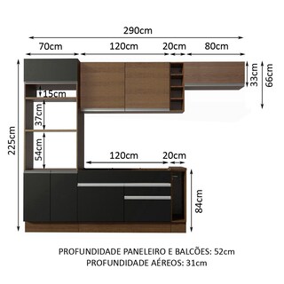 Foto 2 | Cocina Integral Completa Modular Madesa Glamy 290cm Nm 04