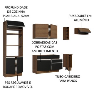 Foto 3 | Cocina Integral Completa Modular Madesa Glamy 290cm Nm 04