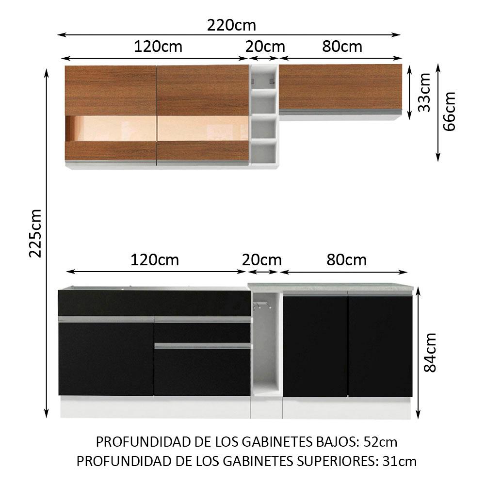 Foto 3 | Cocina Integral Completa Modular Madesa Glamy 220cm Nm 15