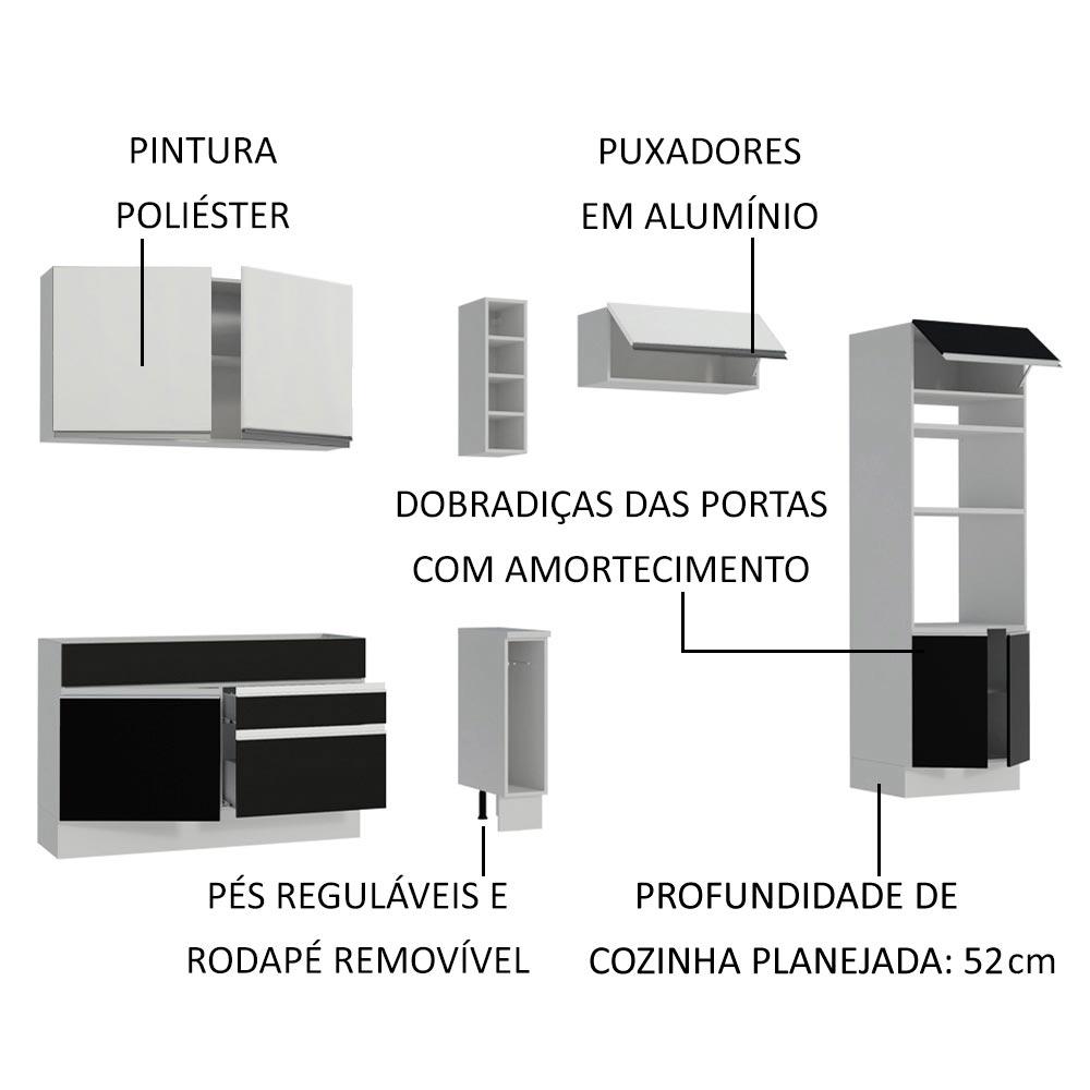 Foto 5 pulgar | Cocina Integral Completa Modular Madesa Glamy 290cm Bn 13