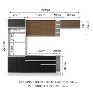 Foto 3 | Cocina Integral Completa Modular Madesa Glamy 290cm Bn 04