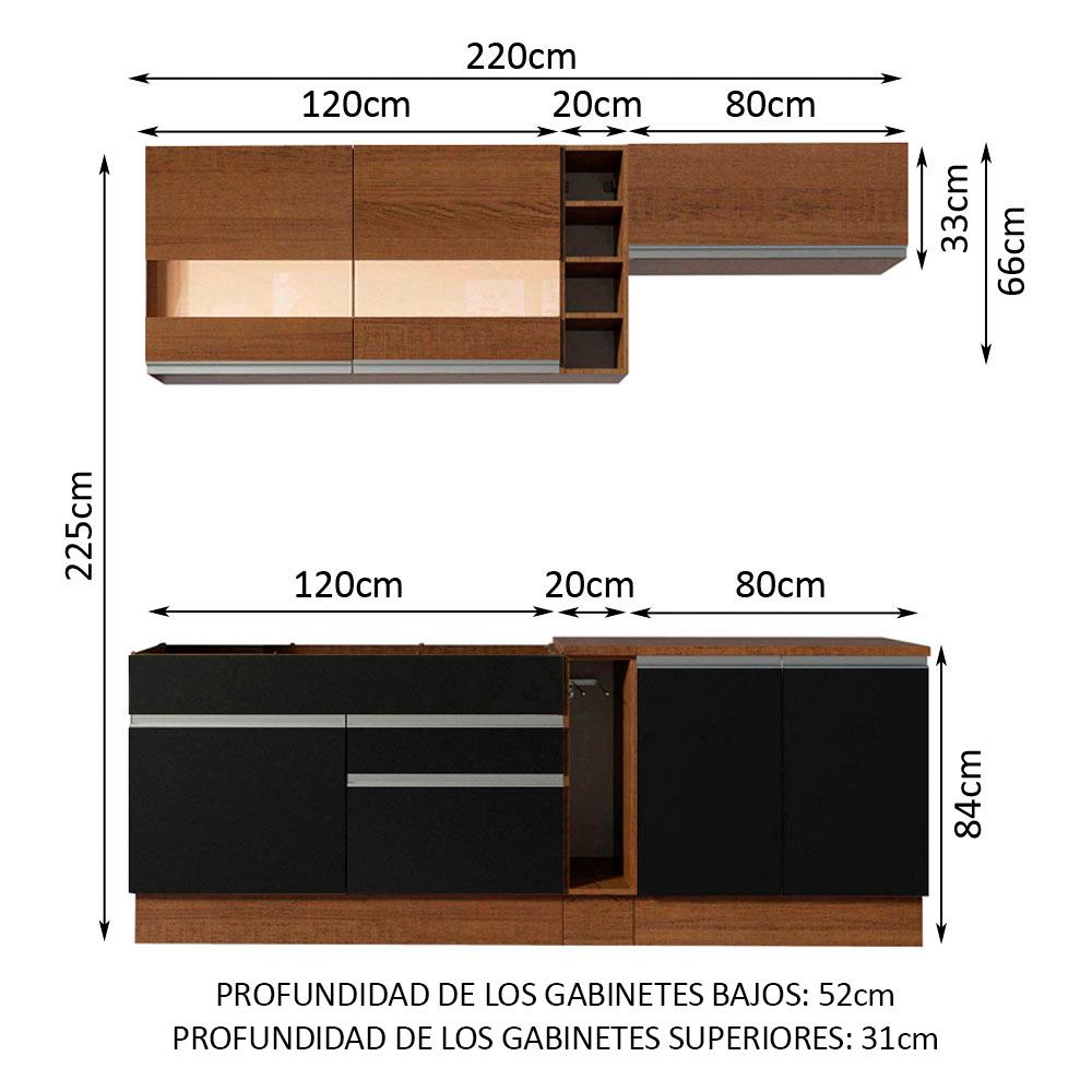 Foto 3 | Cocina Integral Completa Modular Madesa Glamy 220cm Nm 13