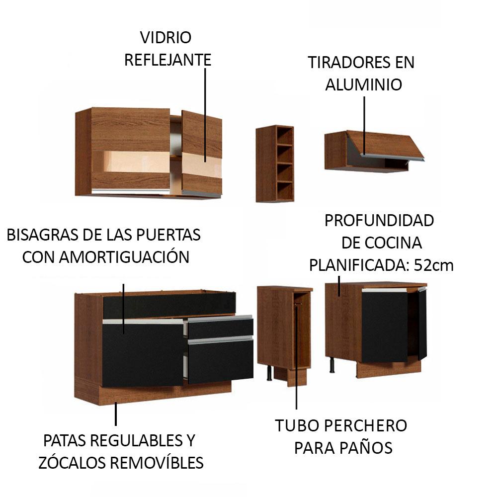 Foto 4 | Cocina Integral Completa Modular Madesa Glamy 220cm Nm 13