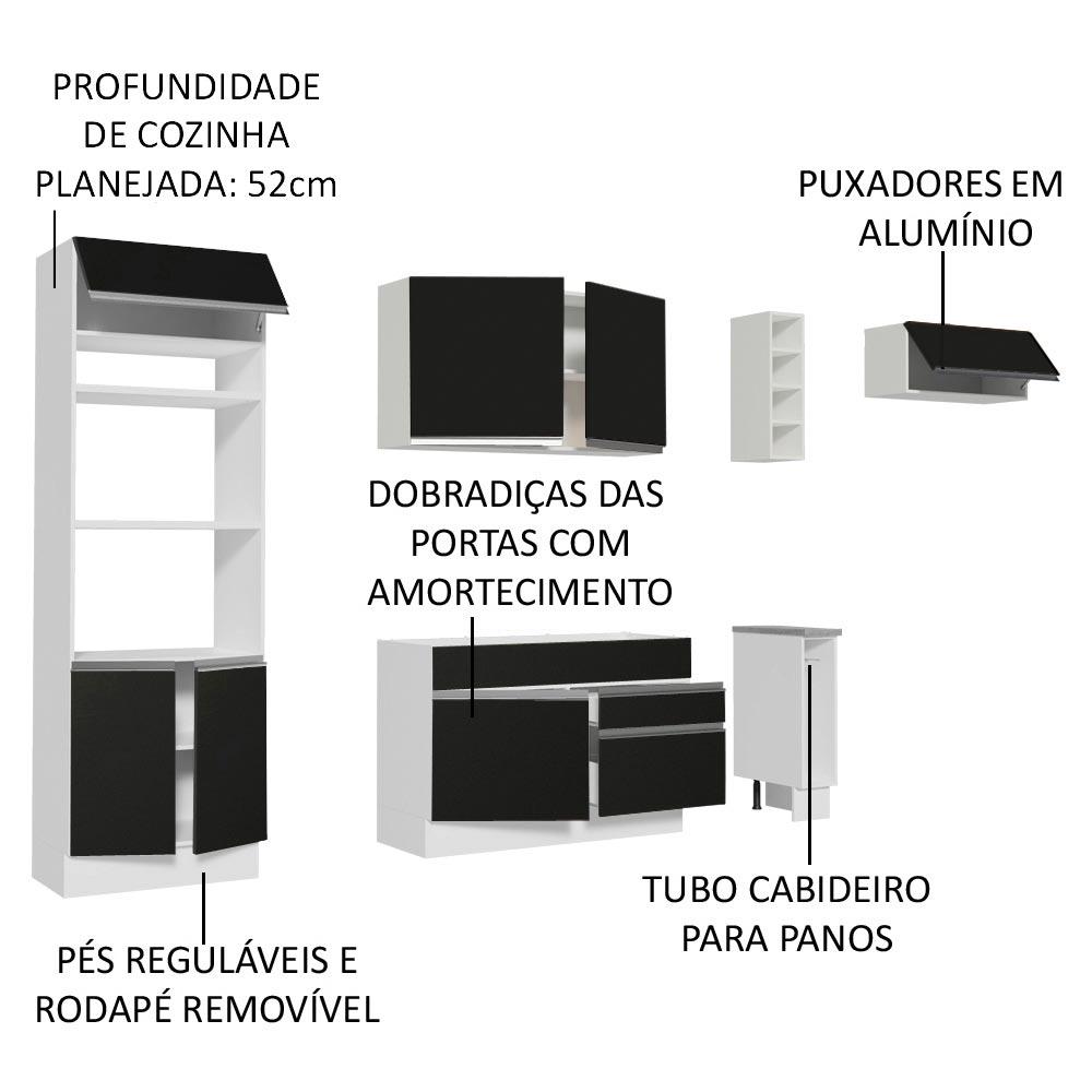 Foto 5 pulgar | Cocina Integral Completa Modular Madesa Glamy 290cm Bn 08