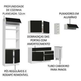 Foto 4 | Cocina Integral Completa Modular Madesa Glamy 290cm Bn 08