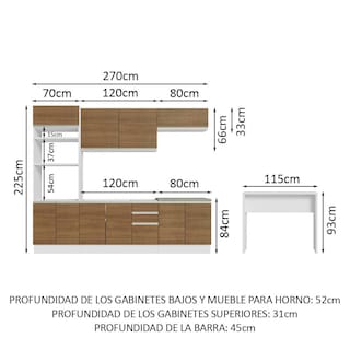 Foto 3 | Cocina Integral Completa Modular Madesa Glamy 315cm Bm 02