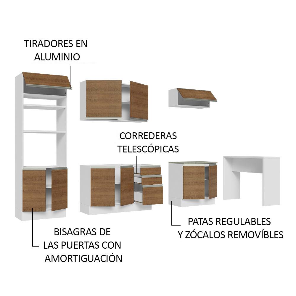 Foto 4 | Cocina Integral Completa Modular Madesa Glamy 315cm Bm 02