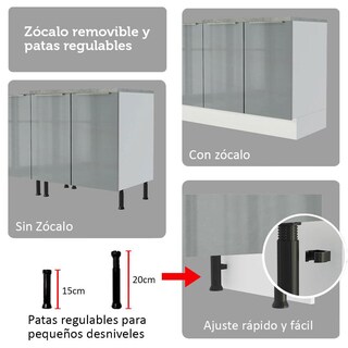 Foto 6 | Cocina Integral Completa Modular Madesa Lux 240cm Bg 08