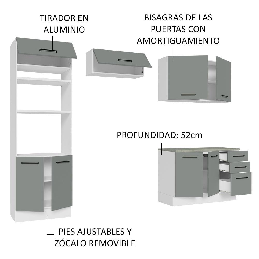 Foto 5 pulgar | Cocina Integral Completa Modular Madesa Agata 270cm Bg 07