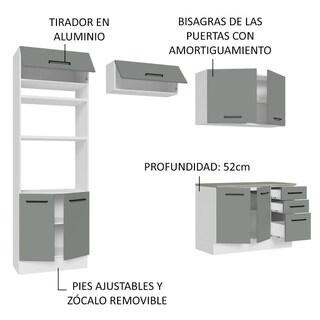 Foto 4 | Cocina Integral Completa Modular Madesa Agata 270cm Bg 07