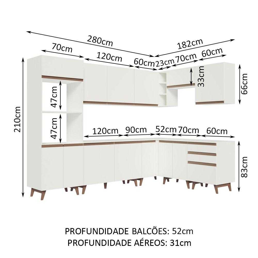 Foto 4 pulgar | Cocina Integral Completa Modular Madesa Reims 462cm Bb 01