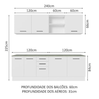 Foto 3 | Cocina Integral Completa Modular Madesa Agata 240cm Bb 02
