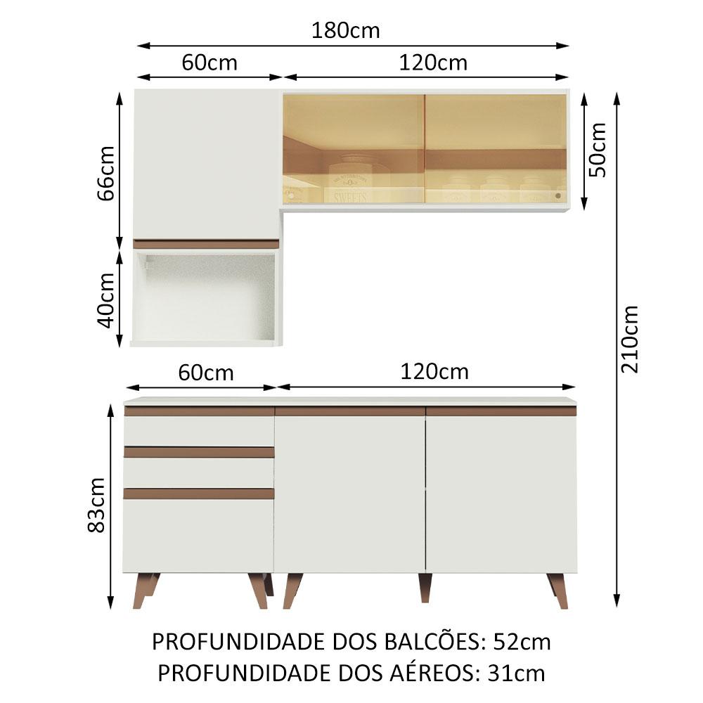 Foto 4 pulgar | Cocina Integral Completa Modular Madesa Reims 180cm Bb 02