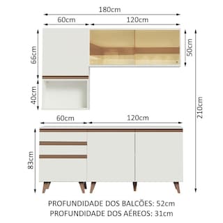 Foto 3 | Cocina Integral Completa Modular Madesa Reims 180cm Bb 02