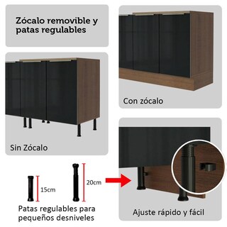 Foto 7 | Cocina Integral Completa Modular Madesa Lux 240cm Mn 08