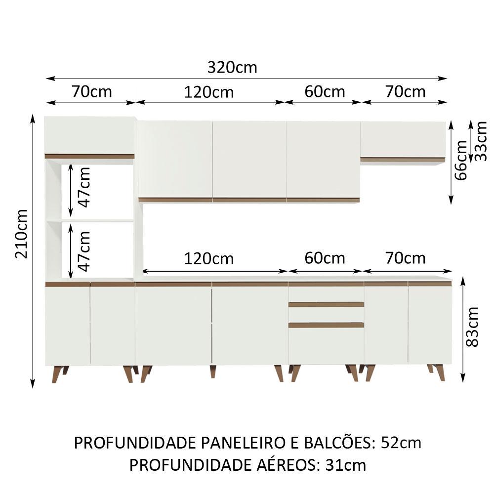 Foto 4 pulgar | Cocina Integral Completa Modular Madesa Reims 320cm Bb 02