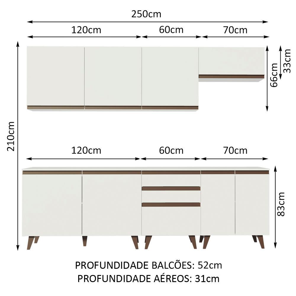 Foto 4 pulgar | Cocina Integral Completa Modular Madesa Reims 250cm Bb 02